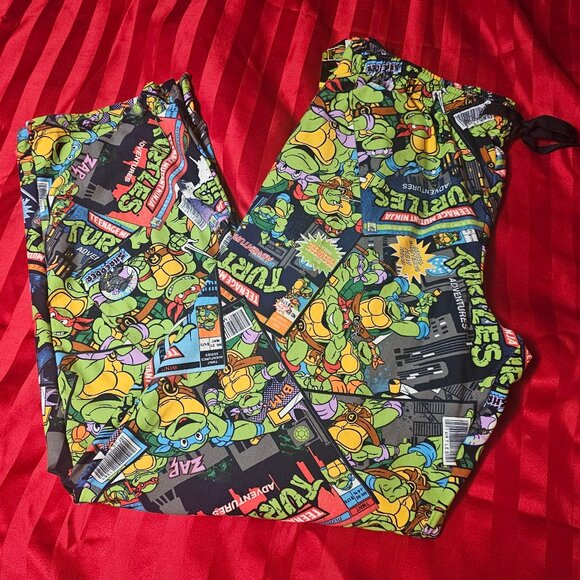 Teenage Mutant Ninja Turtles Magazine Covers Men's Large Sleep Pants Multi-Color - Picture 1 of 7